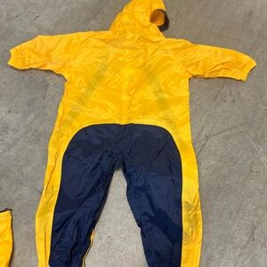 Vibrant Yellow and Navy Kids Footie